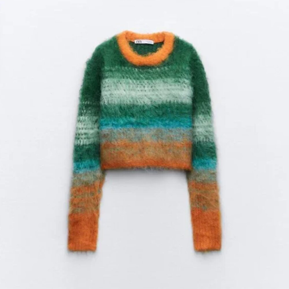 Zara Brushed Effect Knit Sweater